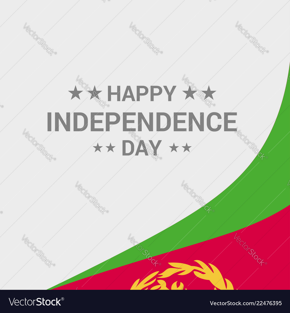 Eritrea independence day typographic design