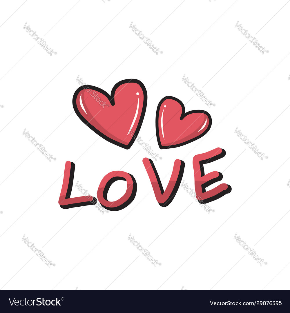 Happy valentines day poster isolated on white