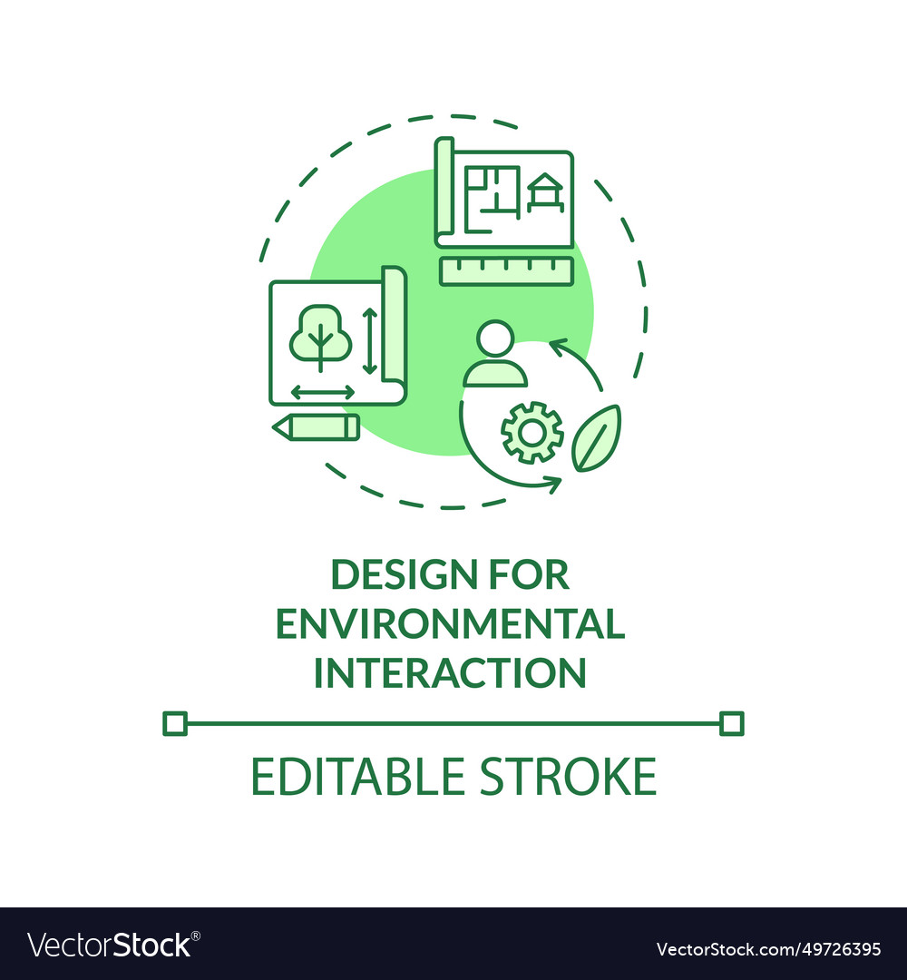 Linear design for environmental interaction icon Vector Image Linear design for environmental interaction icon