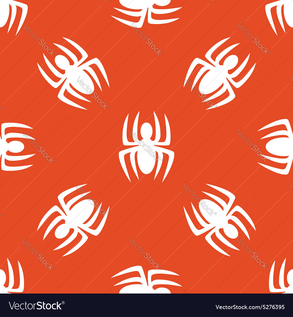 Orange spider pattern Royalty Free Vector Image