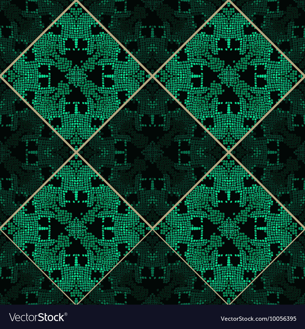 Patchwork emerald green texture