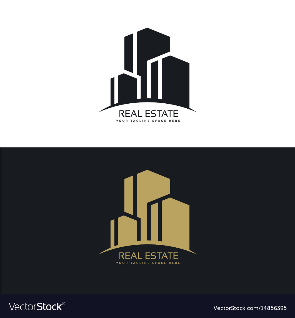 Real estate logo design concept design Royalty Free Vector