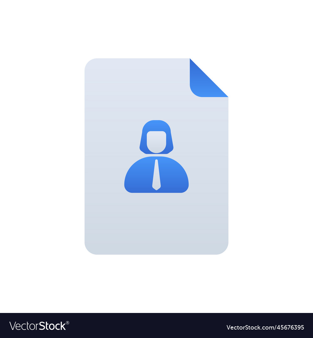 Resume business people icon with blue duotone