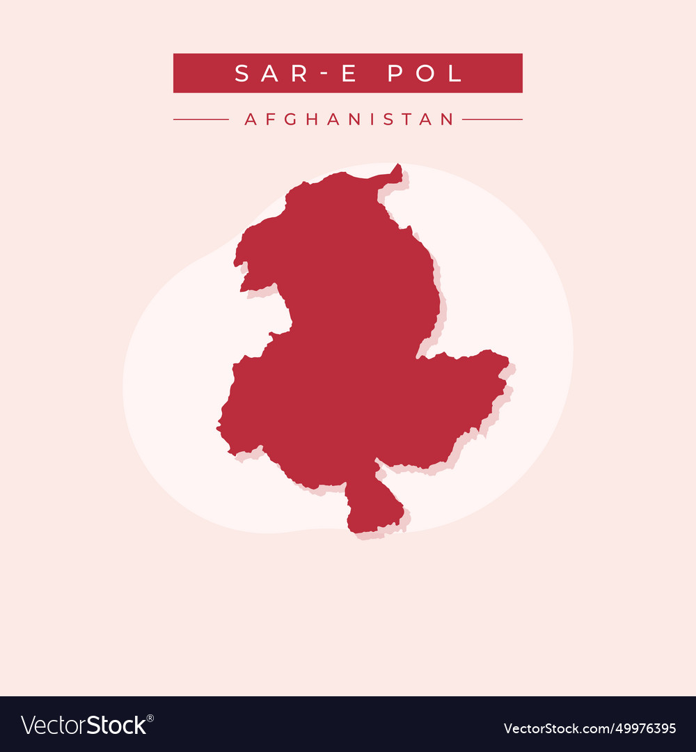 Sar-e pol map Royalty Free Vector Image - VectorStock