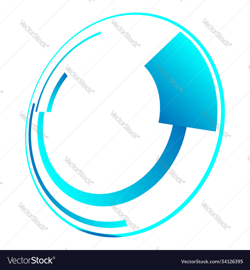 Sci-fi concentric geometric ring circle ui gui vector image Sci-fi concentric geometric ring circle ui gui