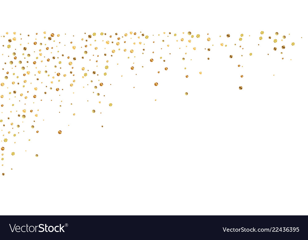 Sparse gold confetti luxury sparkling sc Vector Image