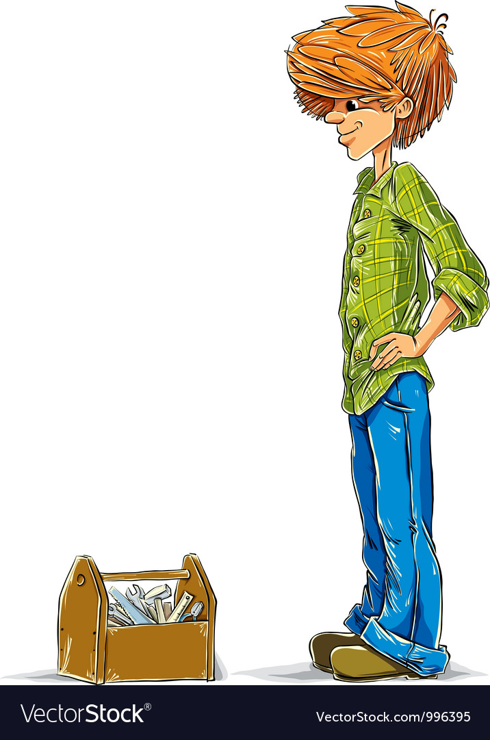 Poor boy cartoon Royalty Free Vector Image - VectorStock