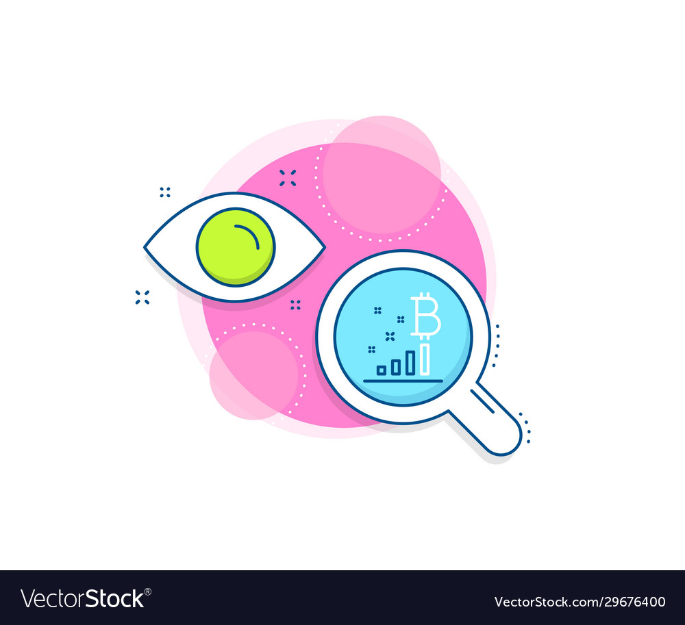 Bitcoin graph line icon cryptocurrency analytics