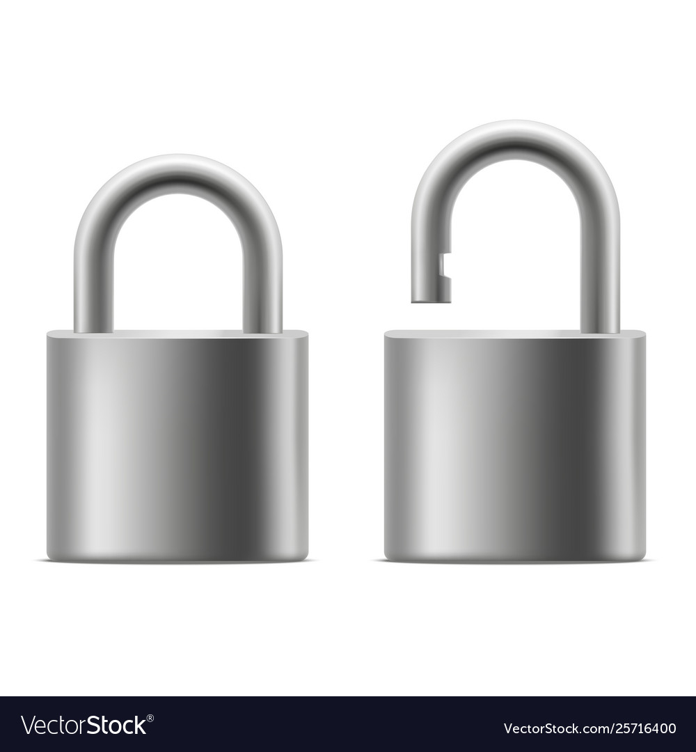 Chrome Padlock Set - Open & Closed
