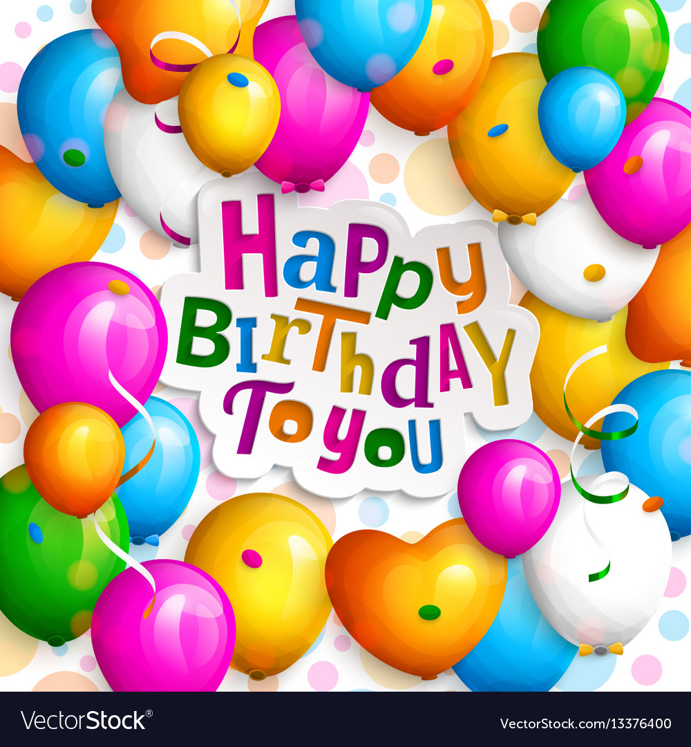 Happy birthday greeting card Royalty Free Vector Image