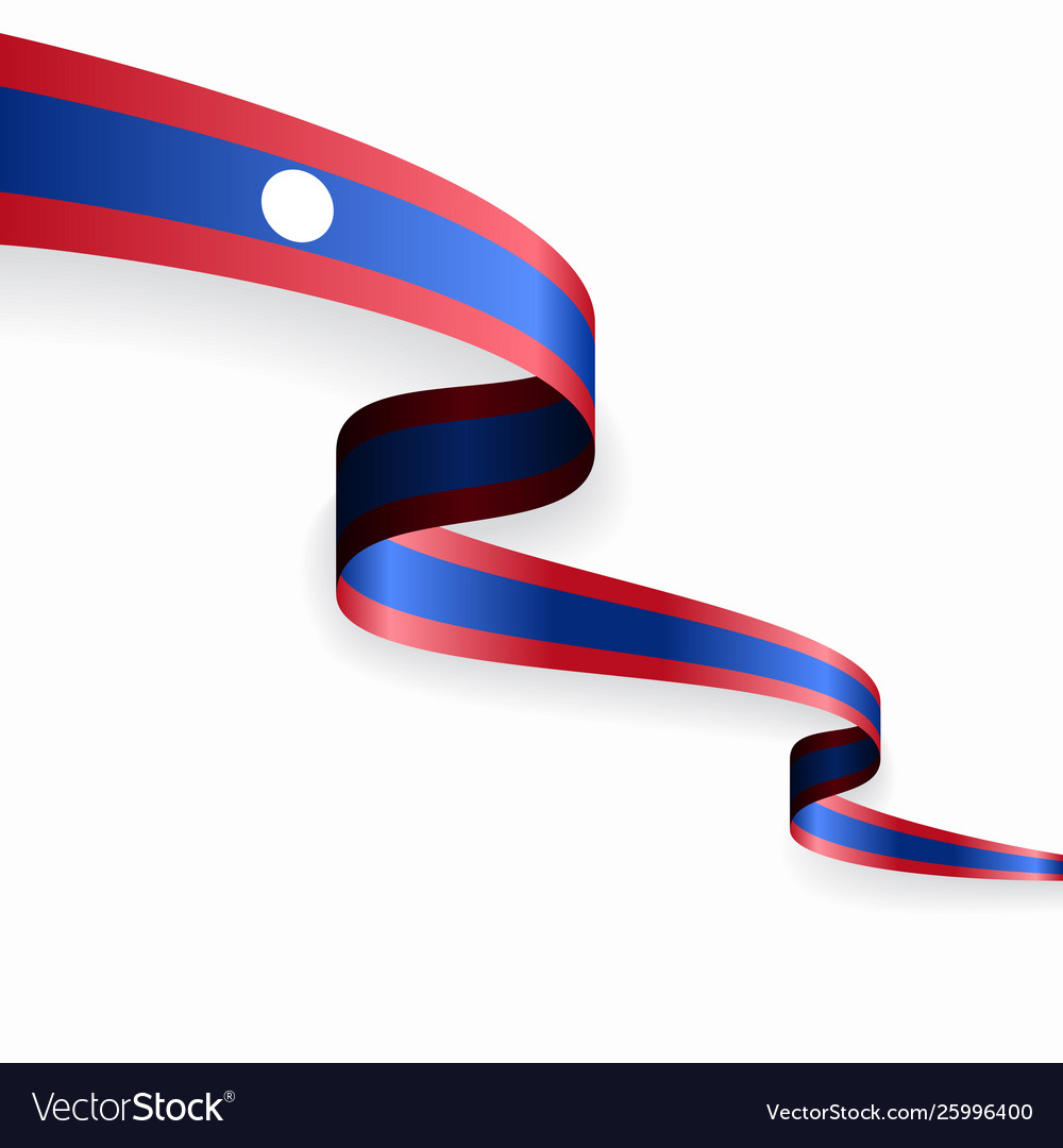 Laotian flag wavy abstract background Royalty Free Vector