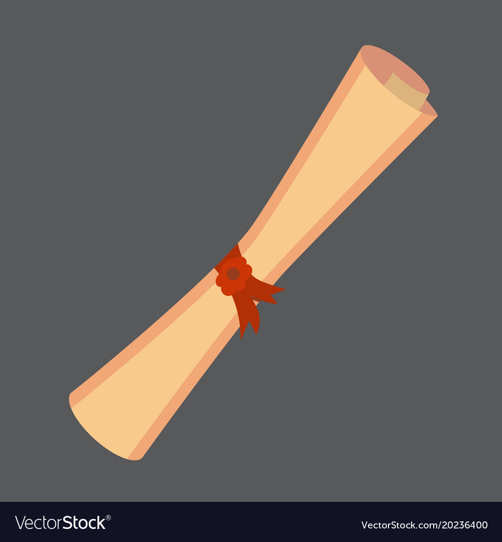 Old paper scroll retro