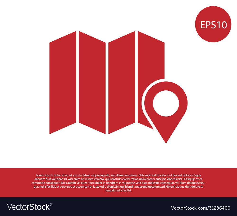 Red location forest on a map icon isolated Vector Image Red location forest on a map icon isolated