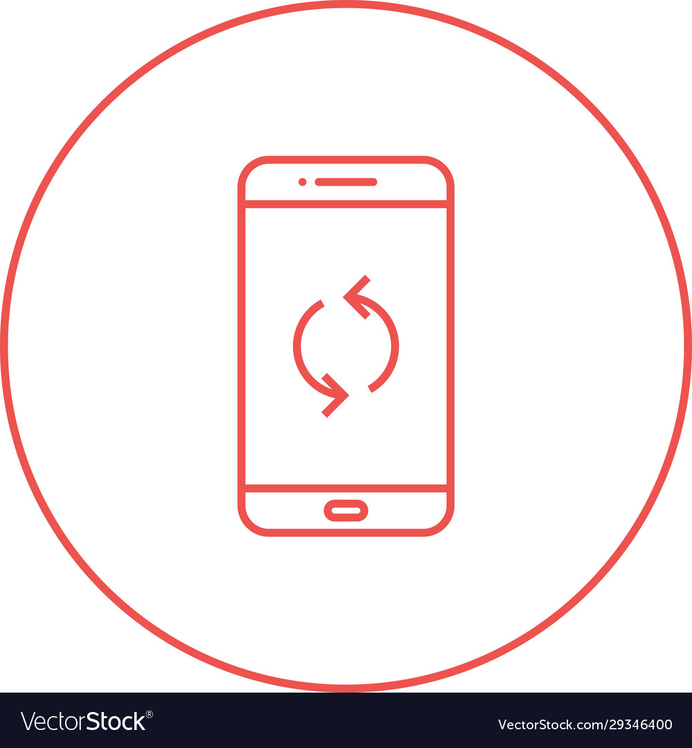 Unique synchronize line icon