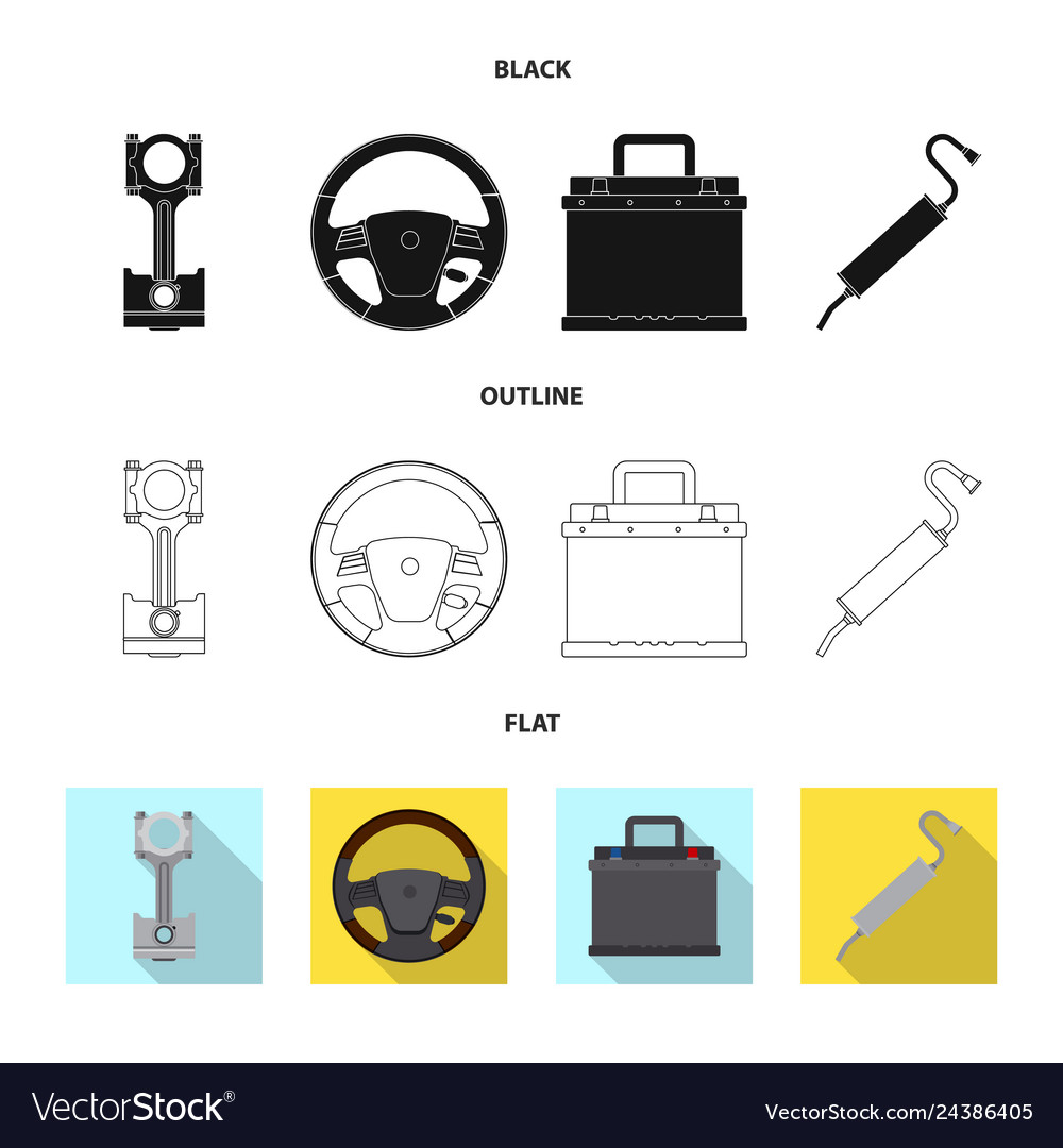 Auto and part logo set vector image Auto and part logo set