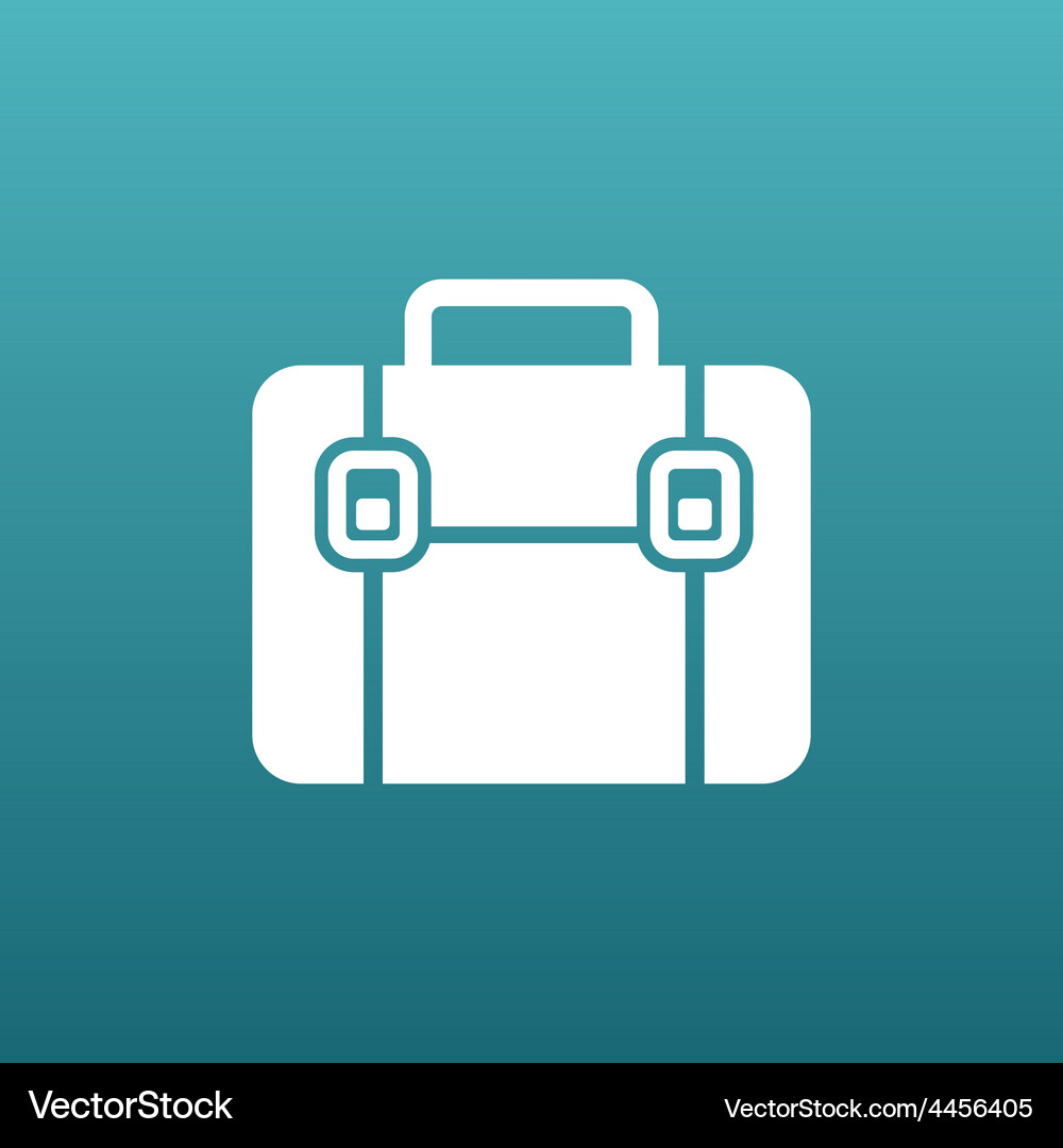 Briefcase icon flat design Royalty Free Vector Image