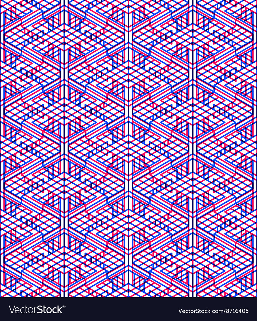 Bright symmetric seamless pattern with interweave