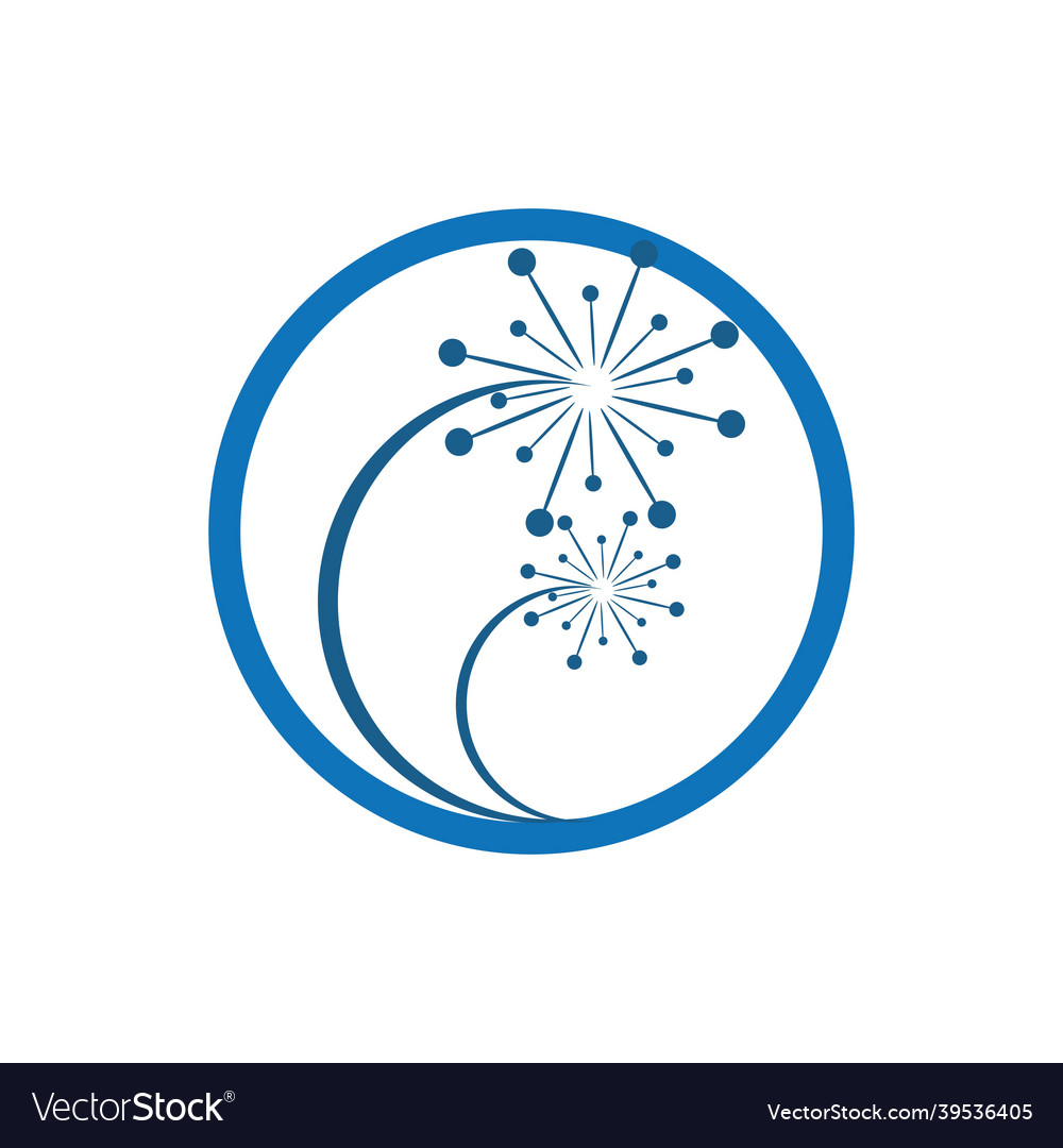 Dandelion logo and symbol flower design