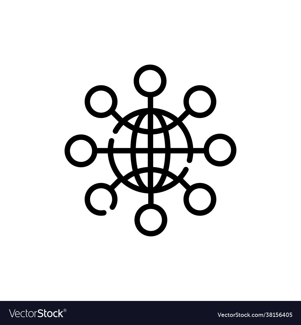 Global connection style vector image Global connection style