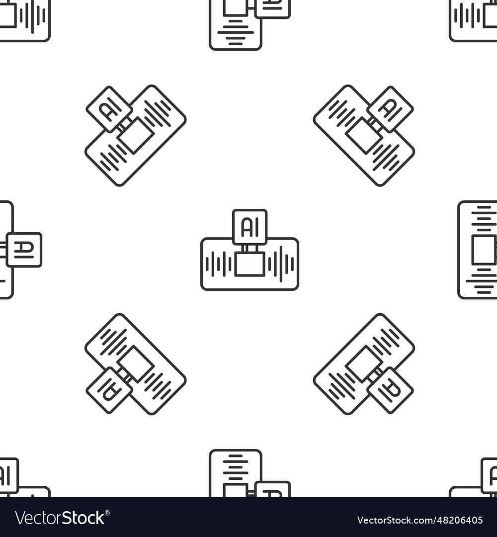 Grey line artificial intelligence ai icon