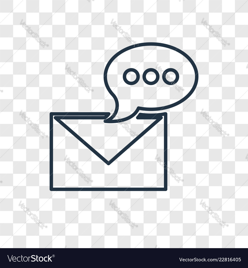 Message concept linear icon isolated vector image Message concept linear icon isolated