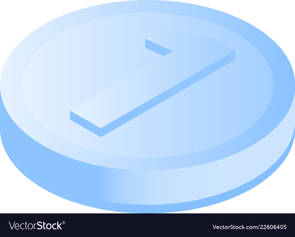 One coin money icon isometric style Royalty Free Vector