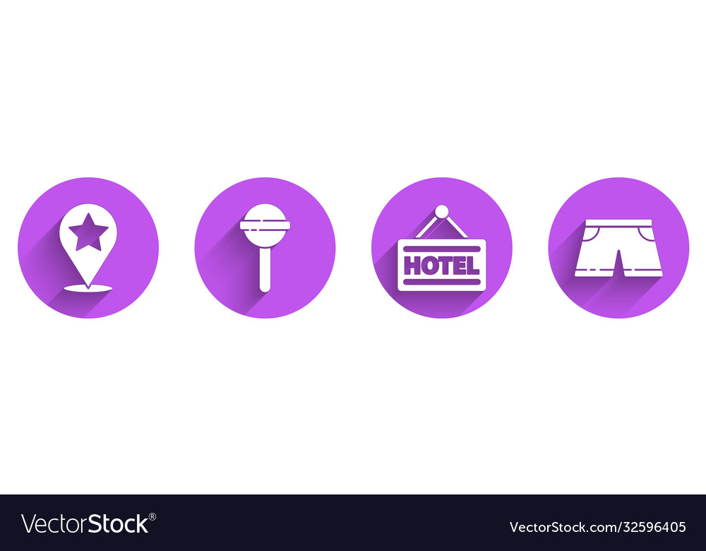 Kartenzeiger mit Stern lollipop signboard einstellen vector image Kartenzeiger mit Stern lollipop signboard einstellen