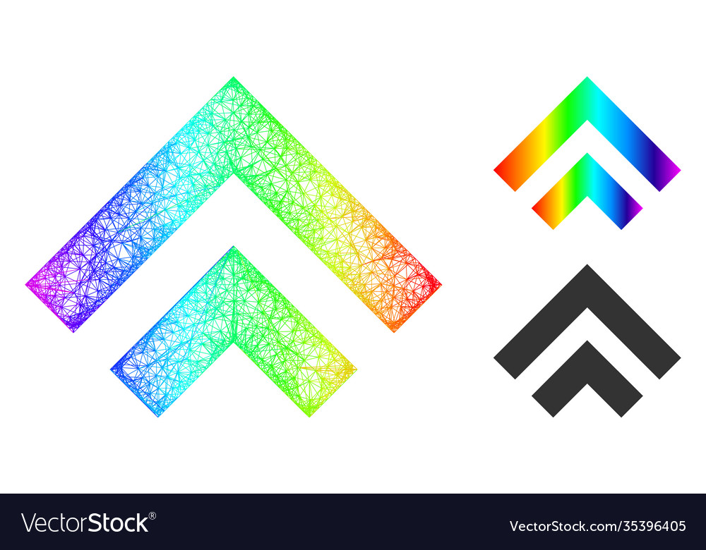 Spectrum net mesh gradient shift up icon vector image Spectrum net mesh gradient shift up icon