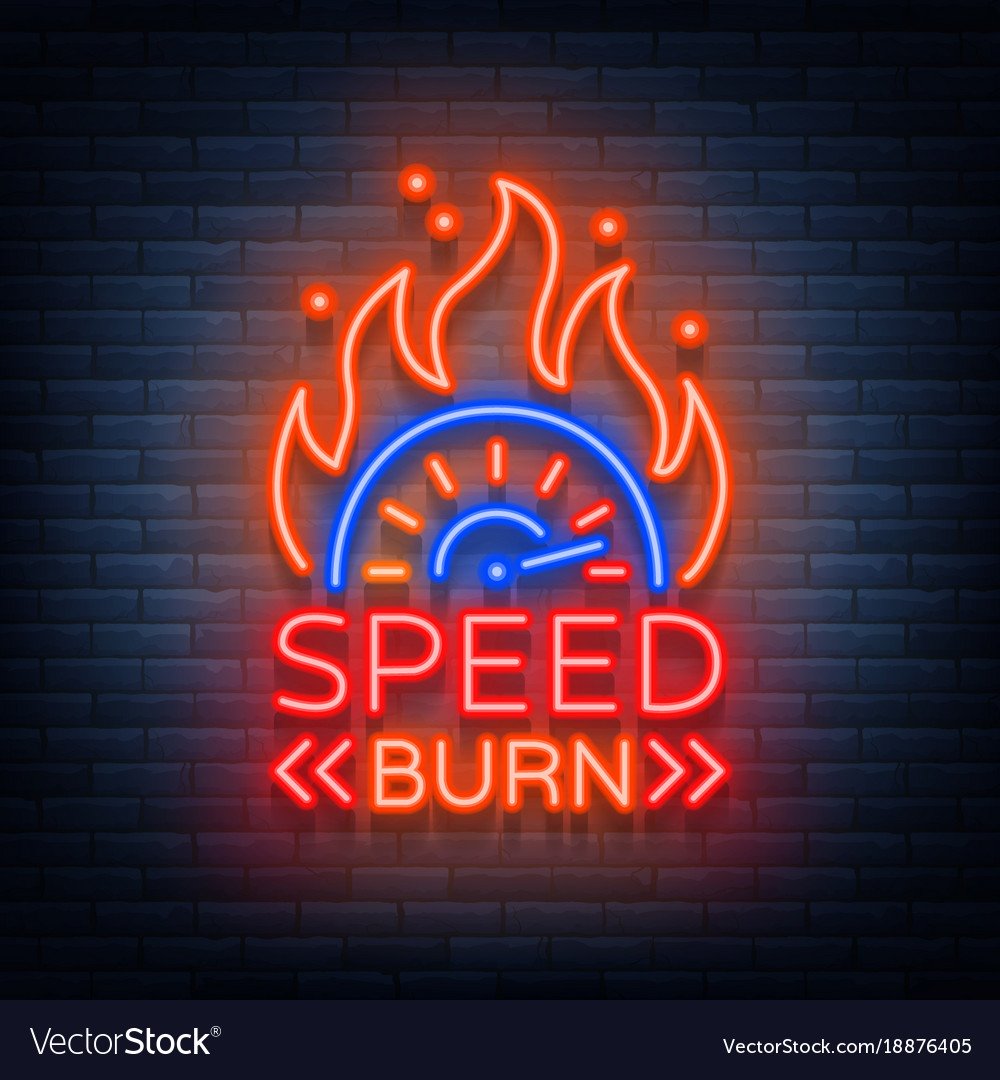 Speed burn logo emblem template logo Royalty Free Vector