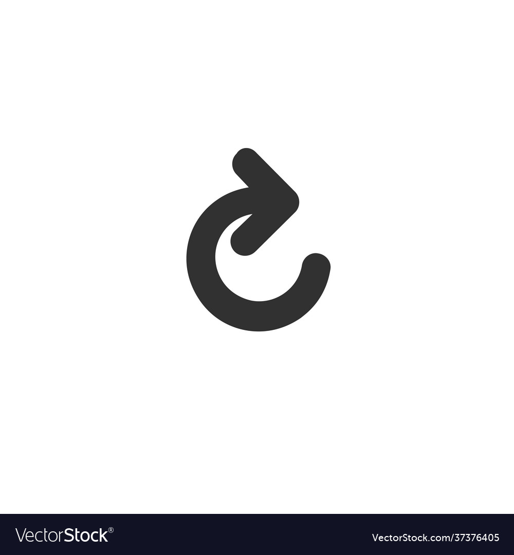 Update round arrow icon in flat style refresh vector image Update round arrow icon in flat style refresh