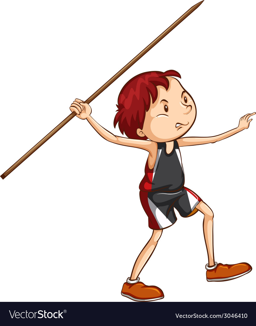 A simple sketch of boy playing with the stick
