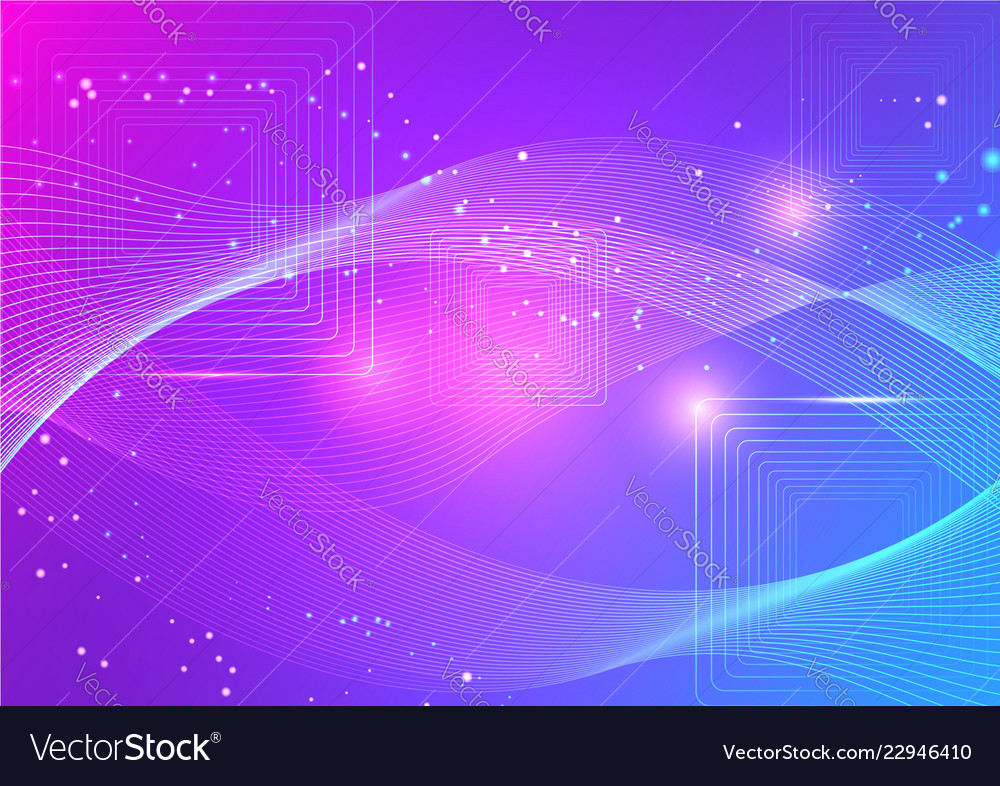 Abstract Color Line Waves Background