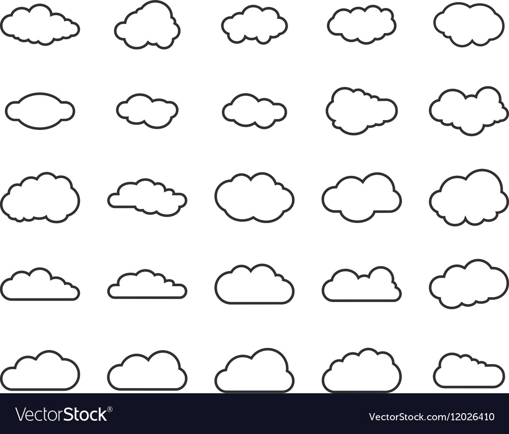 Cloud Outline Set