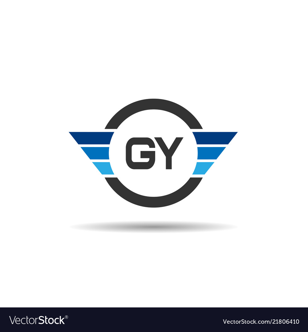 Initial letter gy logo template design