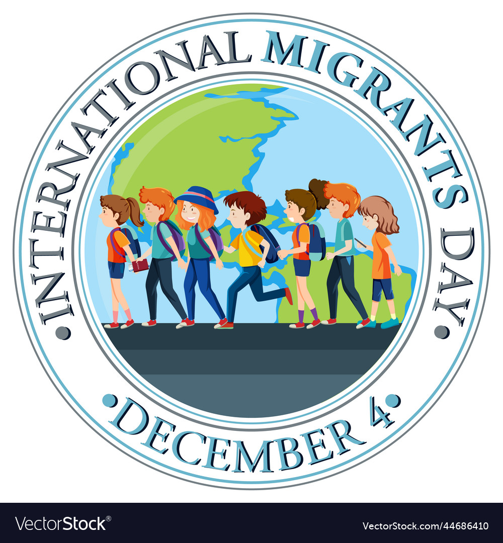 International migrants day banner design Vector Image