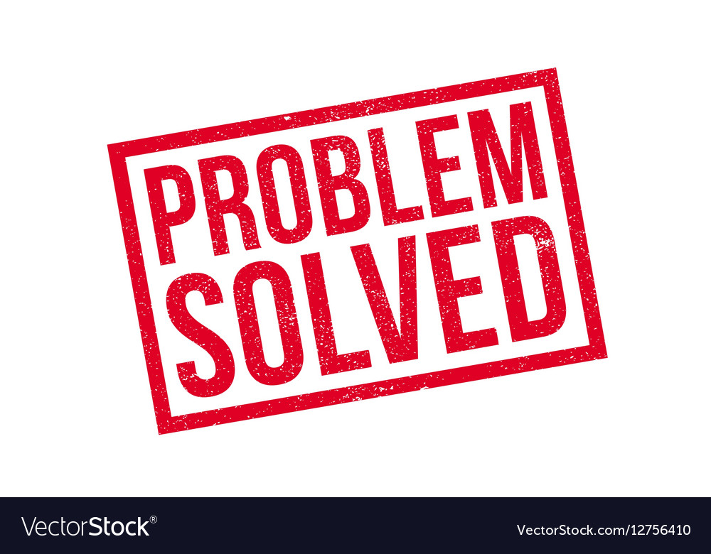 Problem Solved Rubber Stamp Royalty Free Vector Image