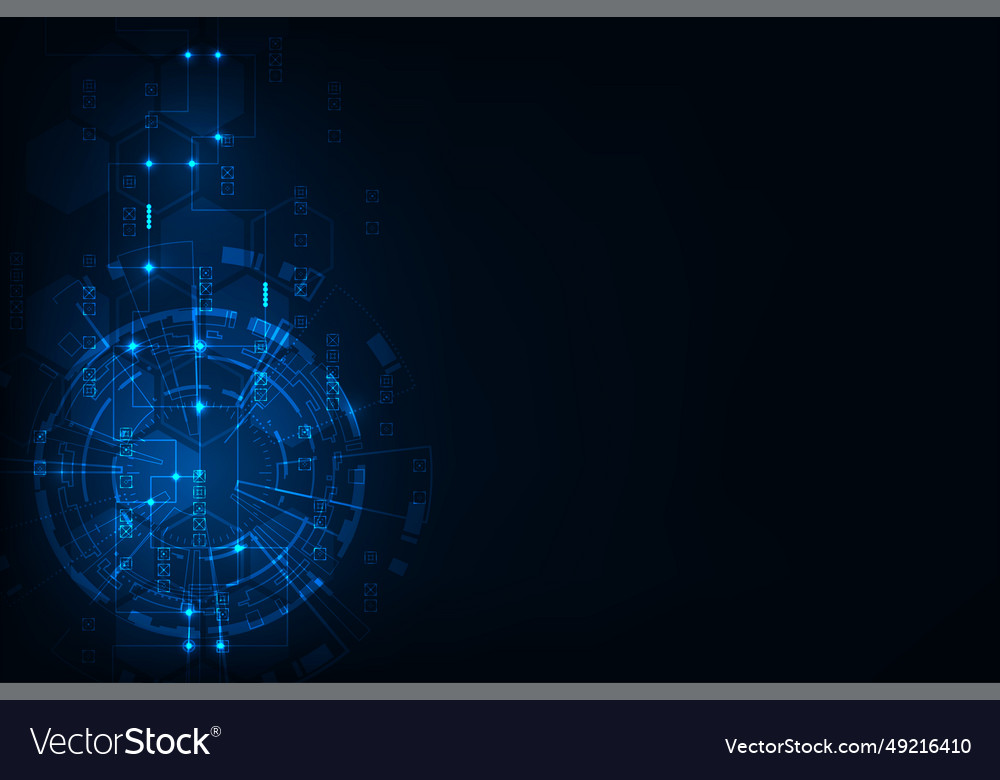 Tech circle abstract technology concept vector image Tech circle abstract technology concept