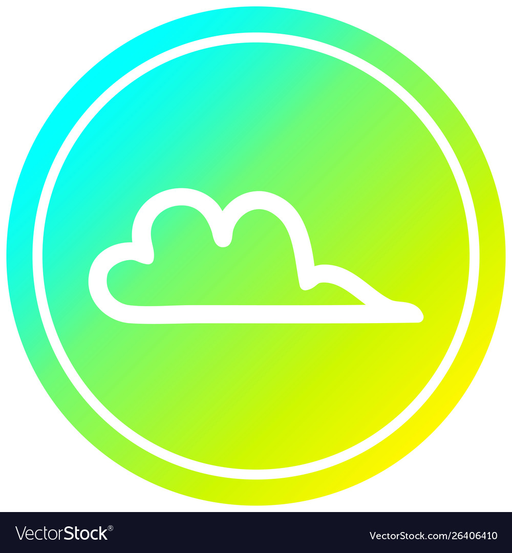 Weather cloud circular in cold gradient spectrum