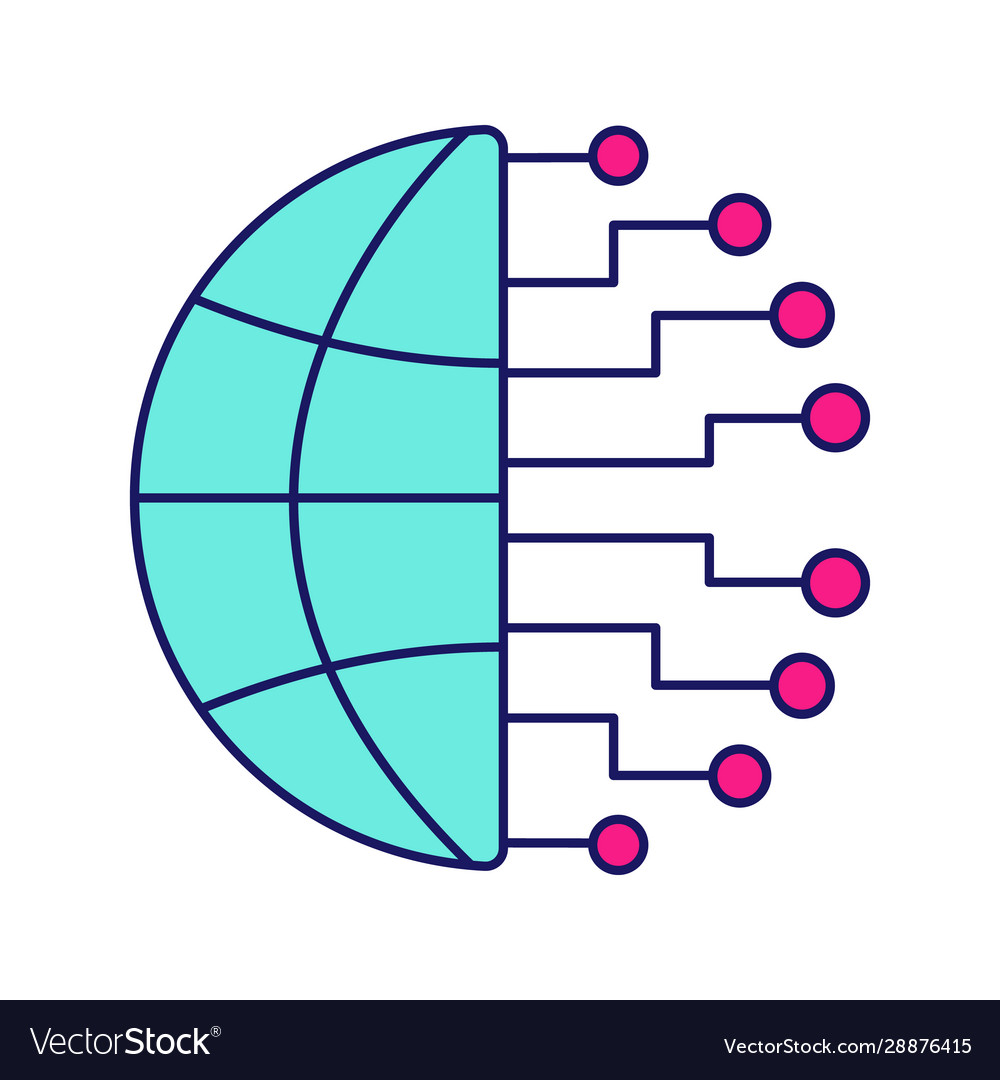 Big data color icon vector image Big data color icon