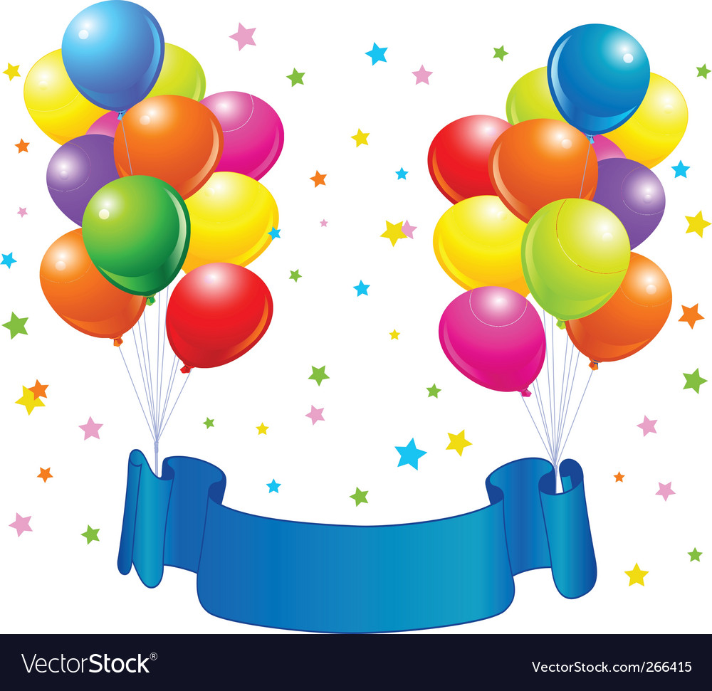 Download Birthday balloons design Royalty Free Vector Image