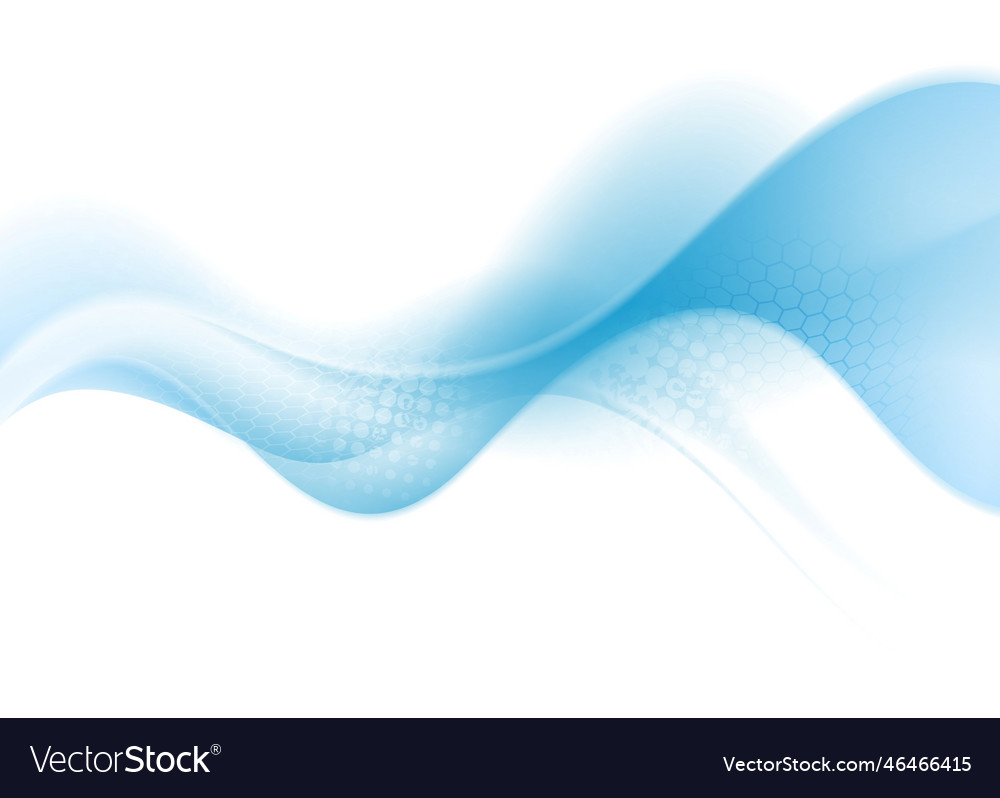 Bright blue abstract wave Royalty Free Vector Image