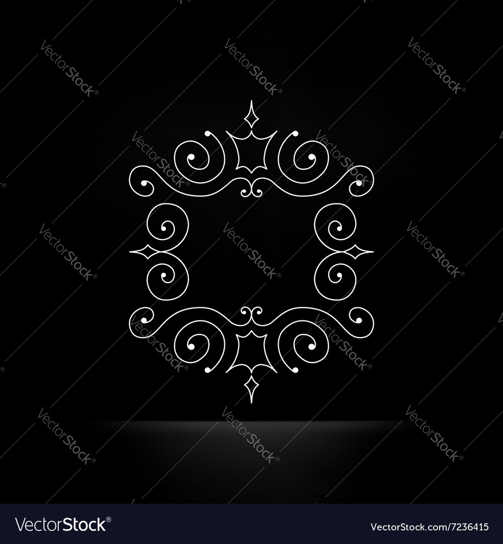 Calligraphic frame retro design