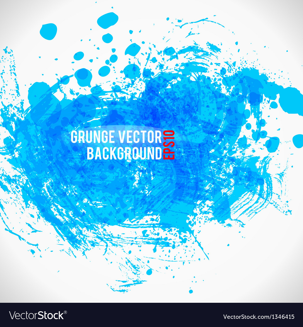 Color paint splashes grunge background bule