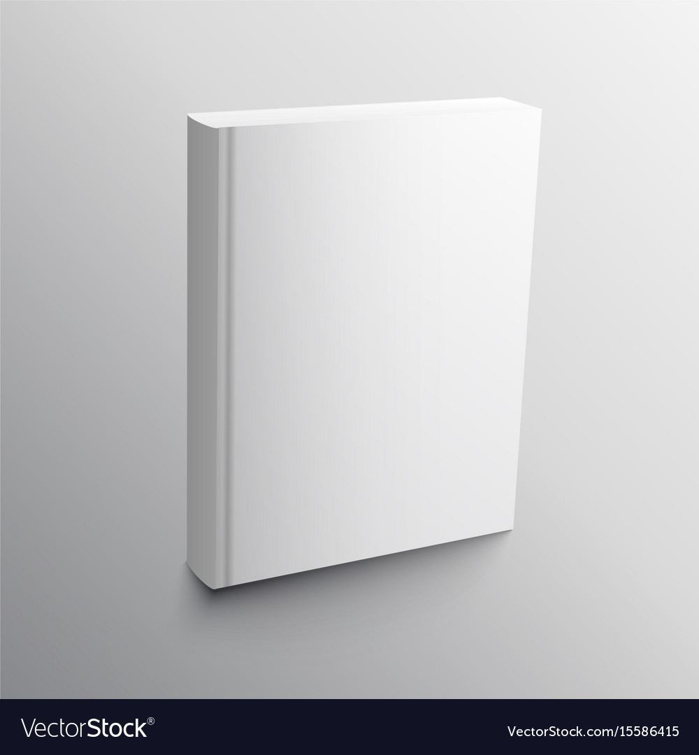 Empty book realistic mockup template