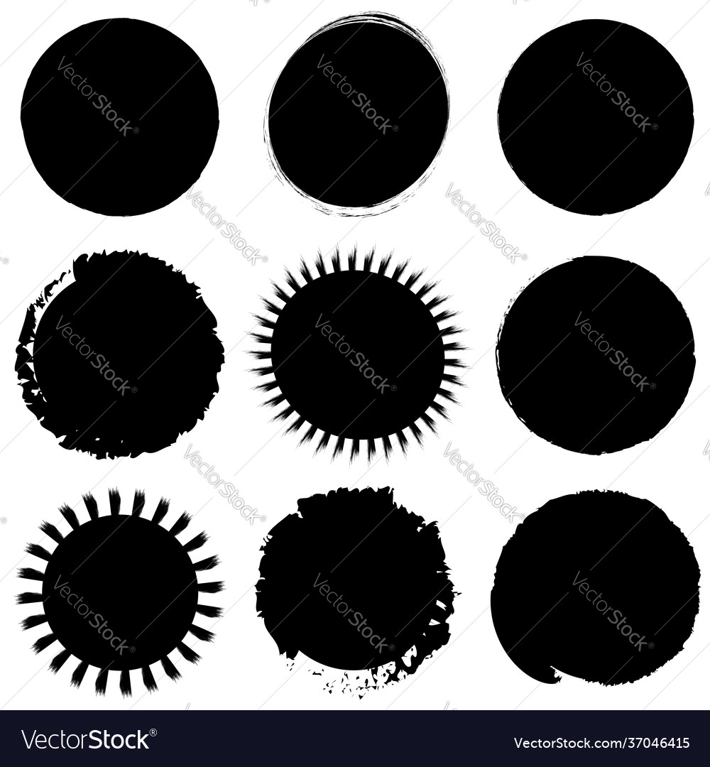 Grungy circle blob blotch vector image Grungy circle blob blotch