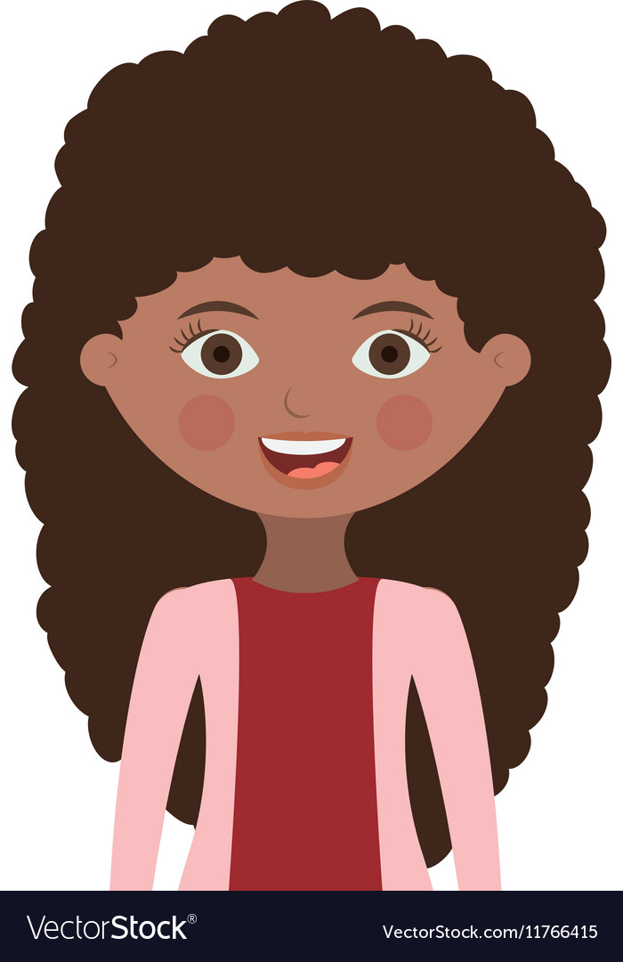 Half Body Wavy Hair Woman With Jacket Royalty Free Vector