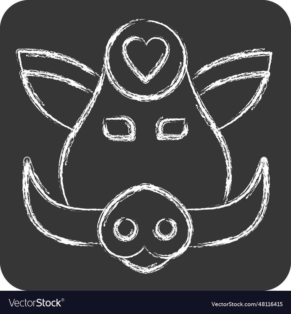 Icon boar related to animal symbol chalk style Vector Image