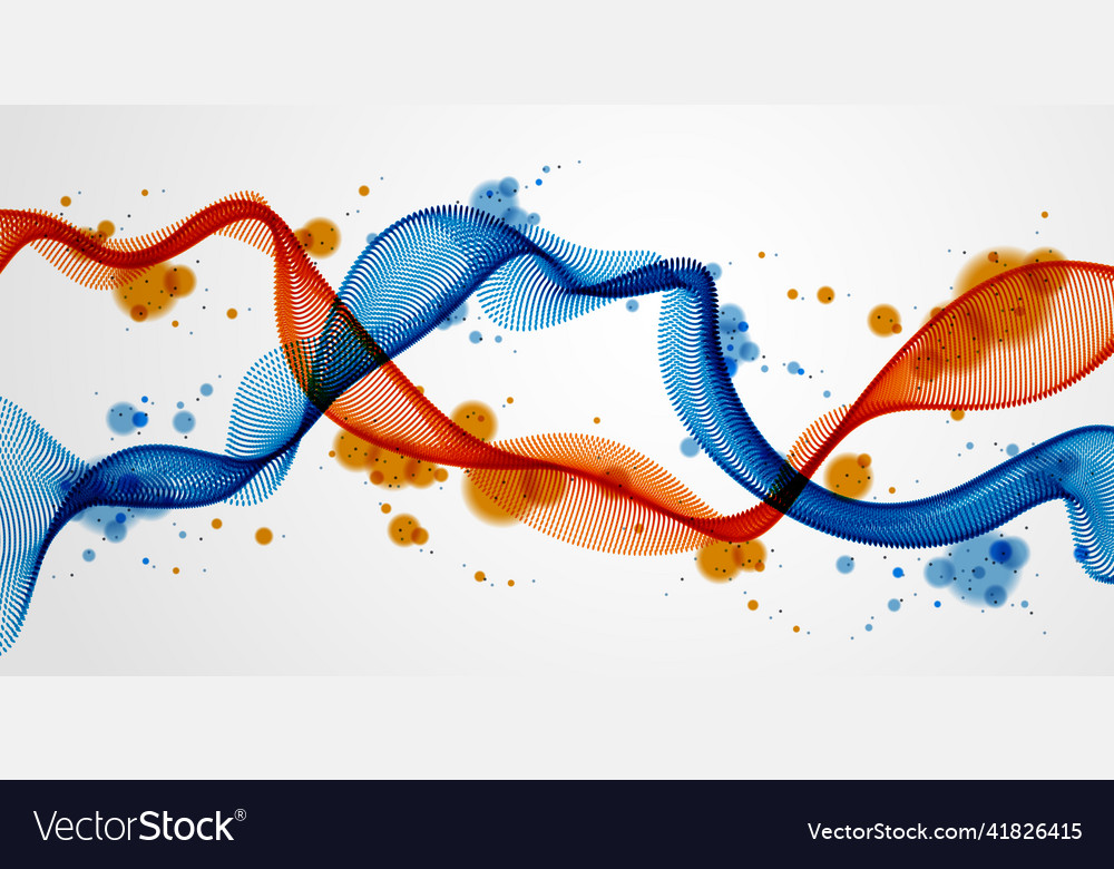 Mutual array of particles flowing double dynamic vector image Mutual array of particles flowing double dynamic
