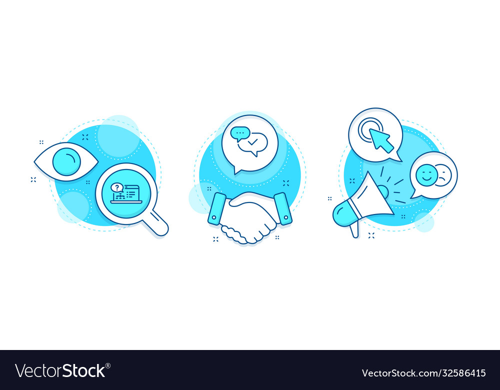 Online help like and click here icons set Vector Image Online help like and click here icons set
