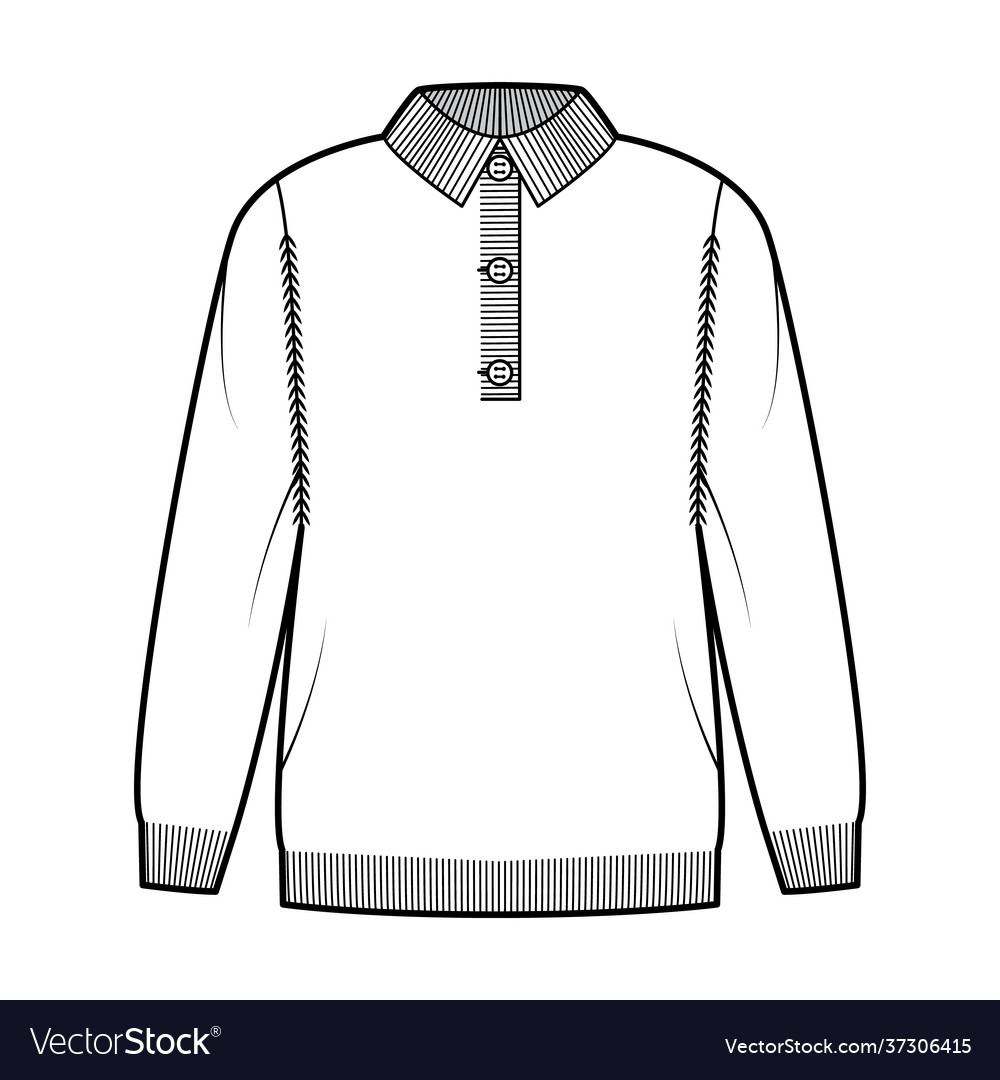 Polo sweater technical fashion Royalty Free Vector Image